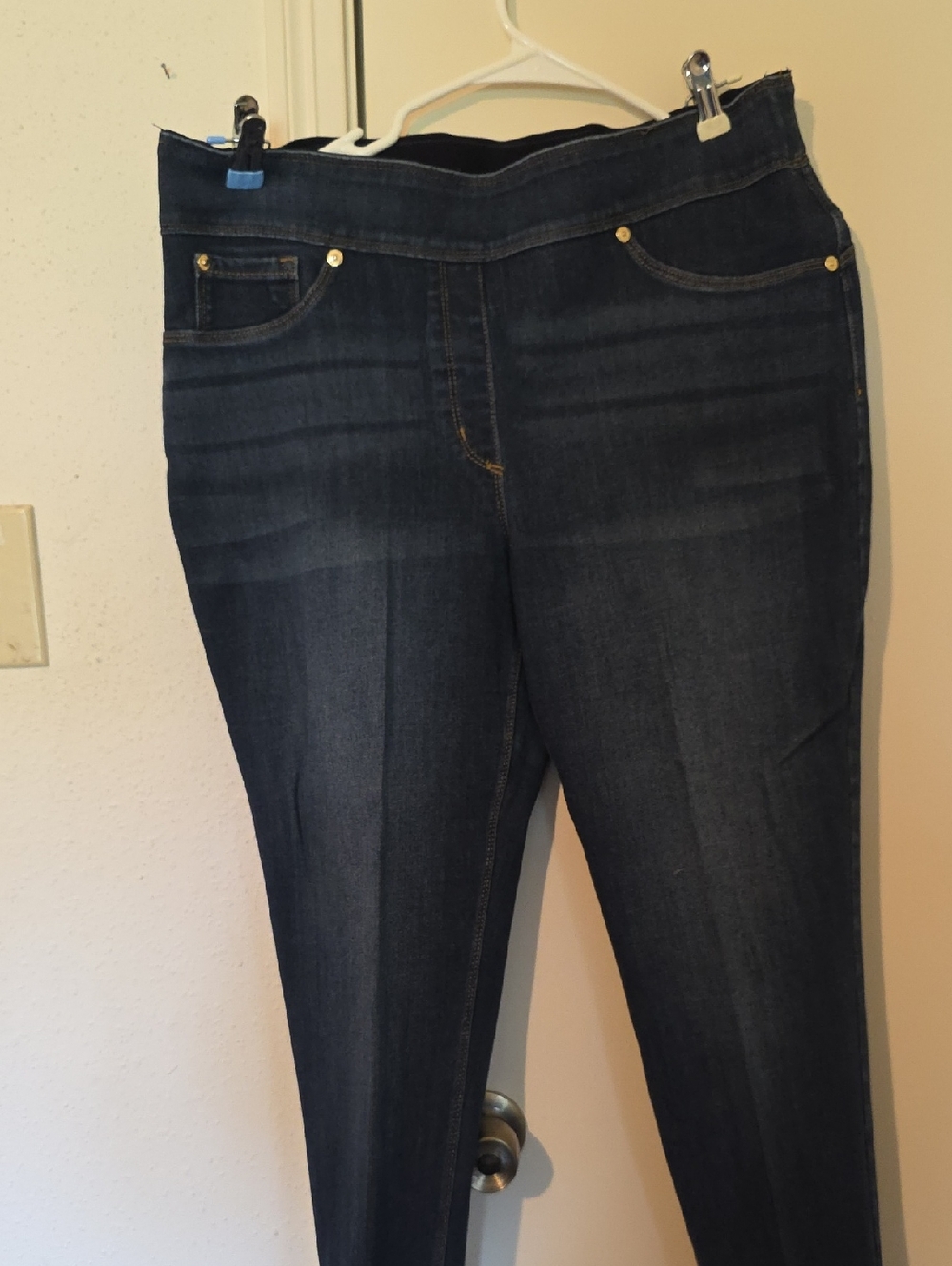 Juicy Couture Dark Blue Skinny Jeans with Gold Hardware